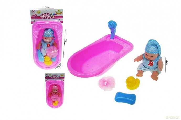 Lalka 20cm z wanną 32cm HLH112 46021