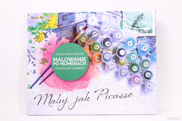 Malowanie po numer.Wilk w górach 1008938
