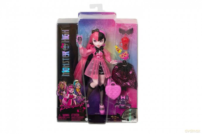 MONSTER HIGH Draculaura lalka+akces HHK51 /4
