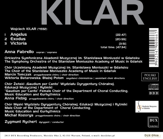 Wojciech Kilar: Gaudium per Canto: Angelus Exodus Victoria [CD]