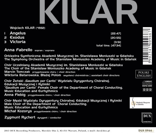 Wojciech Kilar: Gaudium per Canto: Angelus Exodus Victoria [CD]