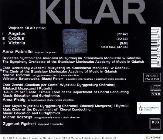 Wojciech Kilar: Gaudium per Canto: Angelus Exodus Victoria [CD]