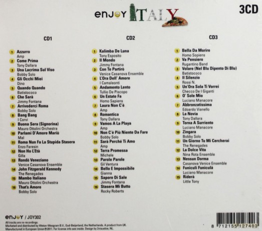 Enjoy Italy: 47 Italian Pop Songs [3CD]