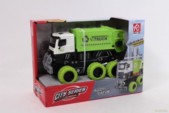 Śmieciarka pojazd 6-koł 19cm ?w/d?w RJ6963-1