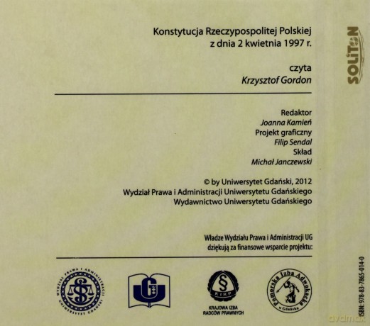 Konstytucja Rzeczypospolitej Polskiej (digibook) [AUDIOBOOK] [CD]