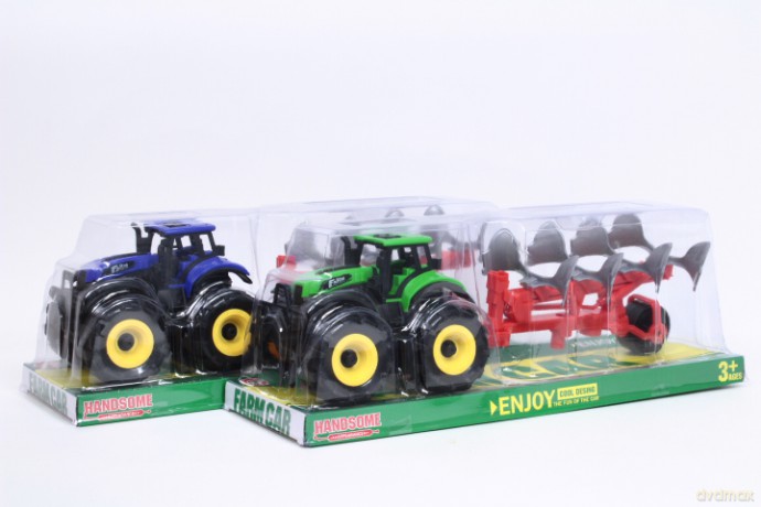 Traktor z pługiem 2 kolory 9878-5A 2kol 12004