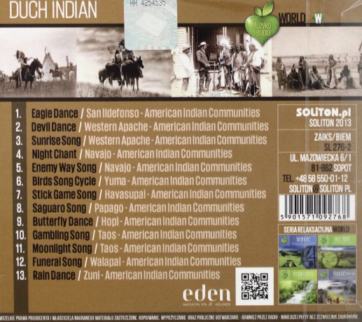 Muzykoterapia: Duch Indian [CD]