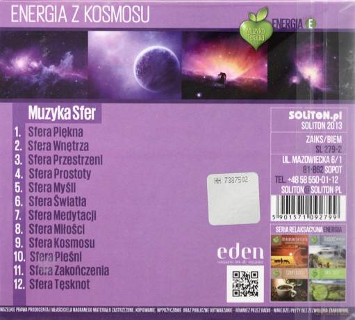 Muzykoterapia: Energia Z Kosmosu [CD]