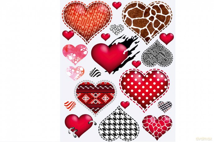 WIKORIA Naplamki DTF 20x30 DD-03 Hearts 29235