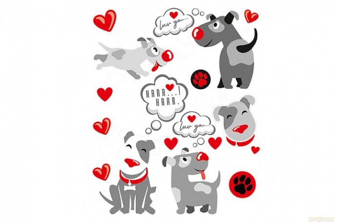 WIKORIA Naplamki DTF 20x30 DD-28 Dogs 30088