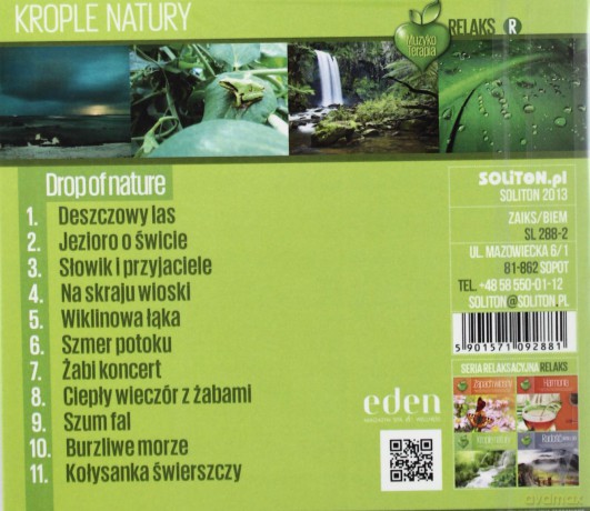 Muzykoterapia: Krople Natury [CD]