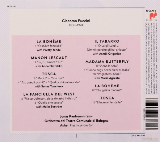 Jonas Kaufmann: Puccini: Love Affairs [CD]