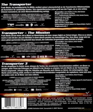 The Transporter 1-3 [3xBlu-Ray]