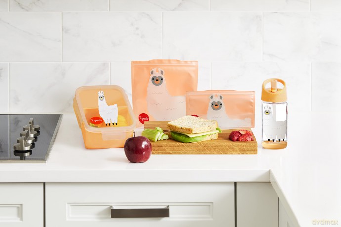 3 Sprouts - Bento Box - Peach Llama