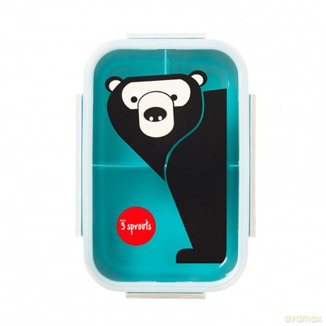 Lunchbox 3 Sprouts - Bento Box - Teal Bear