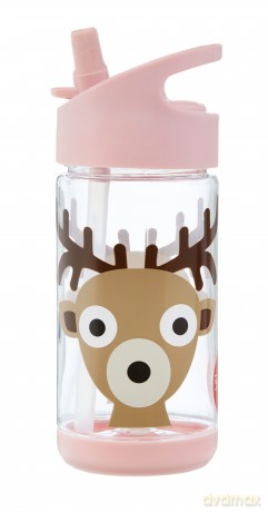 3 Sprouts - Water Bottle - Pink Deer bidon