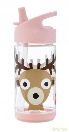 3 Sprouts - Water Bottle - Pink Deer bidon