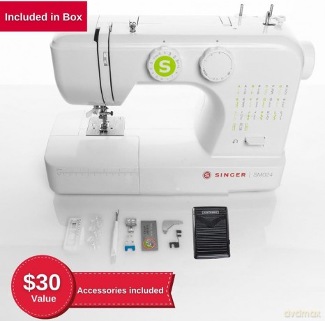 Singer SM024 Sewing Maching White & Red