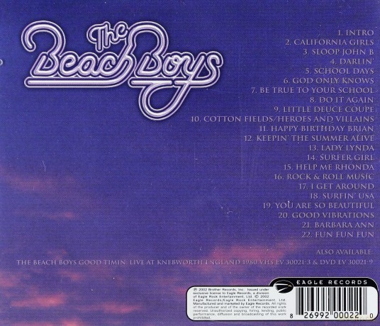 The Beach Boys: Live At Knebworth England 1980 [CD]