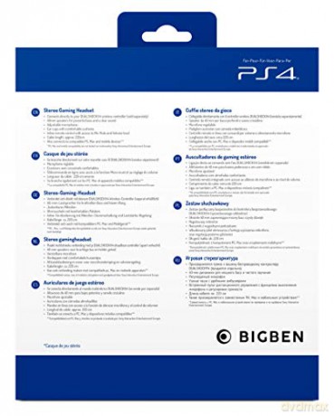 BigBen Interactive PS4 Gaming Headset V3 - Blue - Headset - Sony