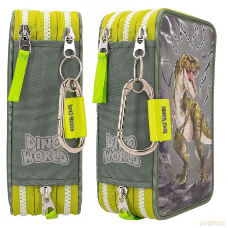 Dino World - Triple Pencil Case REFLECTOR (0411758)
