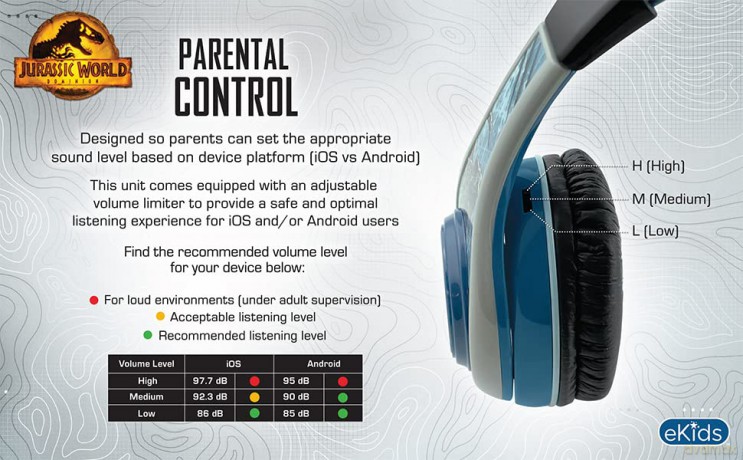 eKids - Headphones for kids with Volume Control to protect hearing