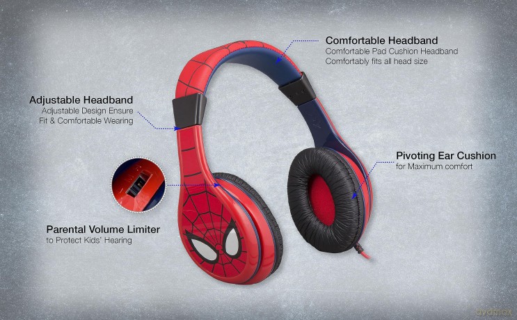 eKids - Headphones for kids with Volume Control to protect hearing
