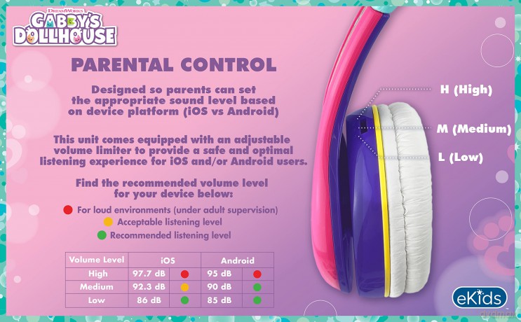 eKids - Headphones for kids with Volume Control to protect hearing