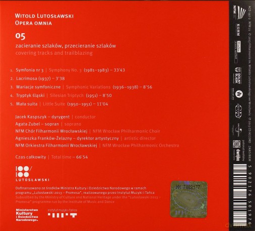 Jacek Kaspszyk: Lutosławski:Opera Omnia 5 [CD]