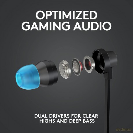 Logitech - G333 In-ear Gaming Headphones Black