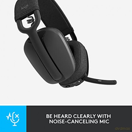Logitech - Zone Vibe 100 Lightweight Wireless Over Ear Headphones - Noise Canceling Microphone - GRAPHITE