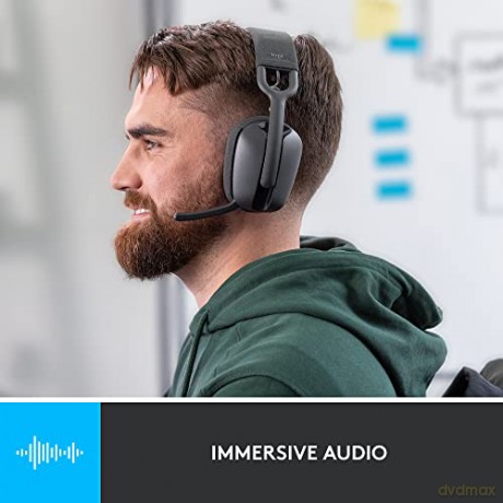 Logitech - Zone Vibe 100 Lightweight Wireless Over Ear Headphones - Noise Canceling Microphone - GRAPHITE