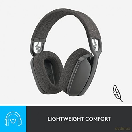 Logitech - Zone Vibe 100 Lightweight Wireless Over Ear Headphones - Noise Canceling Microphone - GRAPHITE