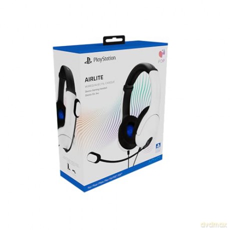 PDP LVL40 Wired Stereo Headset for PS4 and Playstation 5 White
