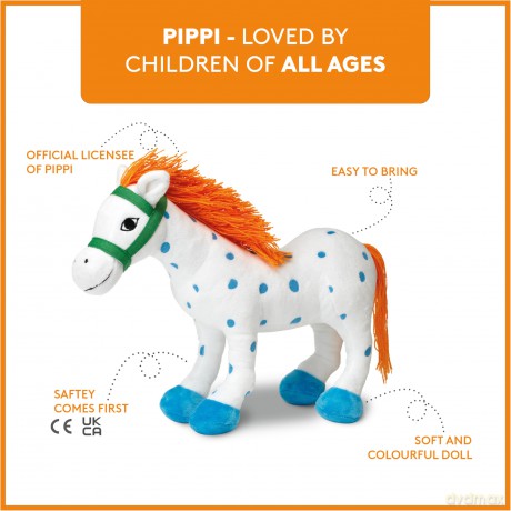 Pippi Longstocking - Pippi Horse Doll - 30 cm