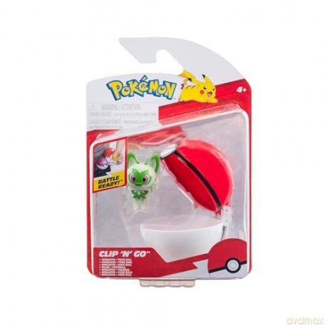 Pokemon - Clip N Go - Sprigatito and Poke Ball (PKW3629) [FIGURKA]