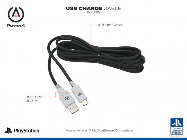 PowerA USB-C Cable PS5 - 3 meter /PS5