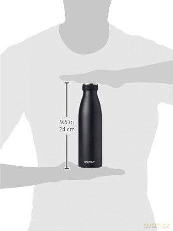 Sistema - 500ml Stainless Steel Bottle Black