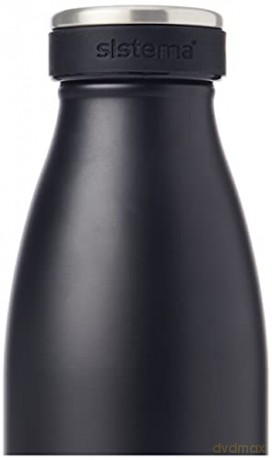 Sistema - 500ml Stainless Steel Bottle Black