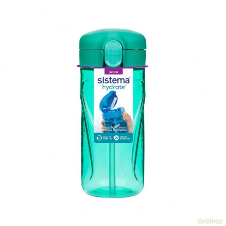 Sistema - 520ml Tritan Quick Flip Bottle - Green