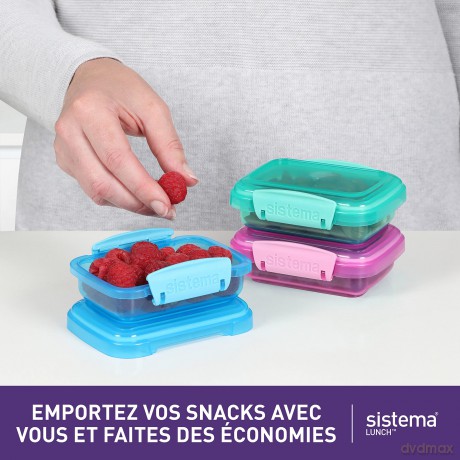 Sistema - Pack 200ml x 3 Lunch Coloured