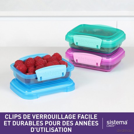 Sistema - Pack 200ml x 3 Lunch Coloured