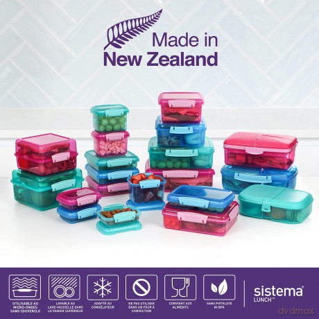 Sistema - Pack 200ml x 3 Lunch Coloured