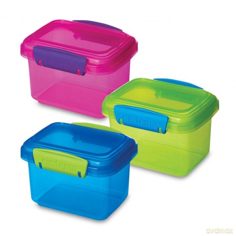 Sistema - Pack 400ml x 3 Lunch Coloured
