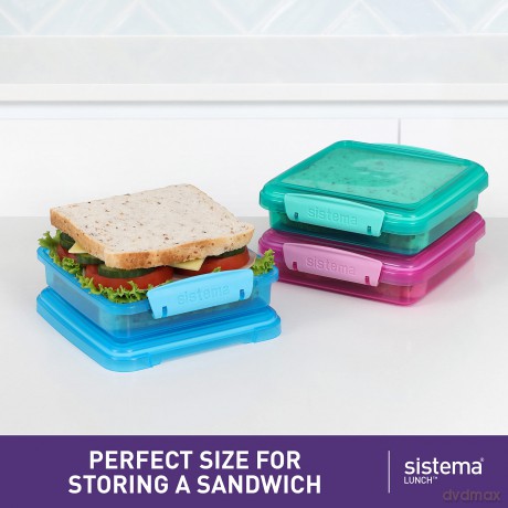 Sistema - Pack 450ml Sandwich Box 3 Pack