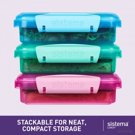 Sistema - Pack 450ml Sandwich Box 3 Pack