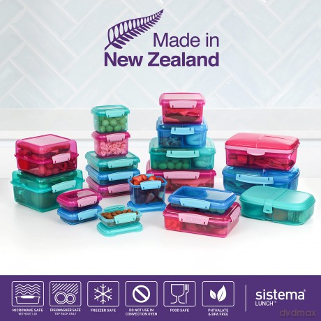 Sistema - Pack 450ml Sandwich Box 3 Pack