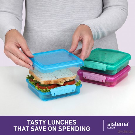 Sistema - Pack 450ml Sandwich Box 3 Pack