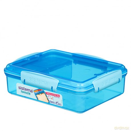 Sistema - Snack Attack Duo Lunch 975ml - Blue