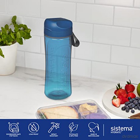 Sistema - Tritan Swift Bottle Black 600ml